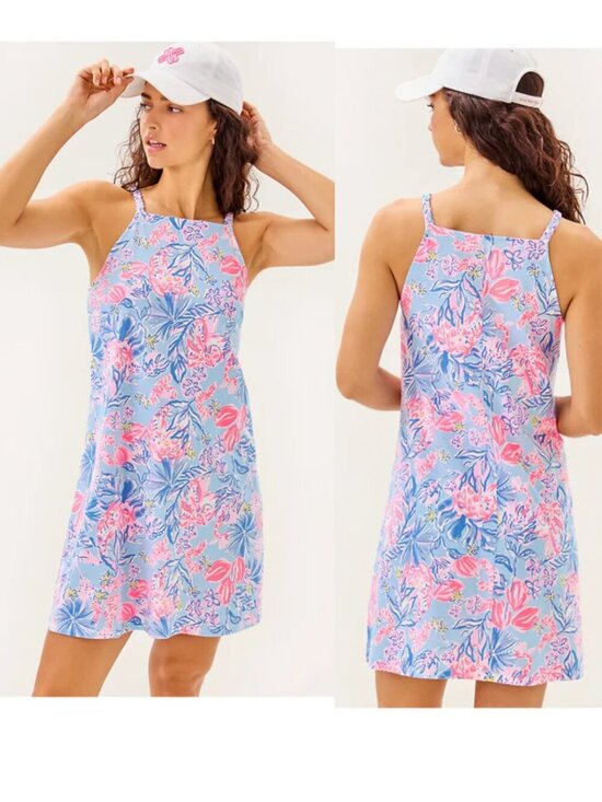 Lilly Pulitzer Dresses & Skirts - NWOT Lilly Pulitzer Kyleigh Dress Elephant Splash Floral Dress Size M